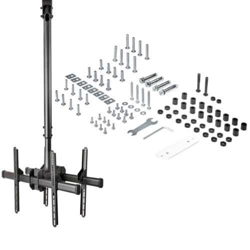 StarTech.com Dual TV Ceiling Mount - Back-to-Back Heavy Duty Hanging Dual Screen Mount with Adjustable Telescopic Pole - Tilt/S - Image 9