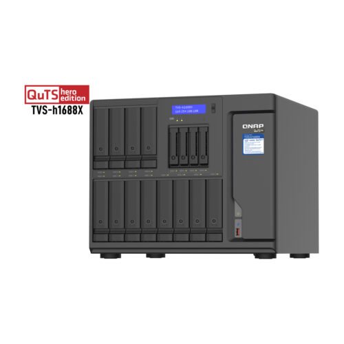 QNAP TVS-h1688X NAS Tower Intel® Xeon® W-1250 32 GB DDR4 0 TB QuTS hero Black - Image 2