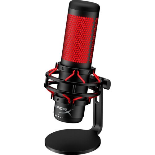 HyperX QuadCast - USB Microphone (Black-Red) - Red Lighting - Image 3