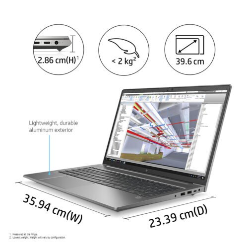 HP ZBook Power G7 Intel® Core™ i7 i7-10750H Mobile workstation 39.6 cm (15.6") Full HD 16 GB DDR4-SDRAM 256 GB SSD N - Image 12