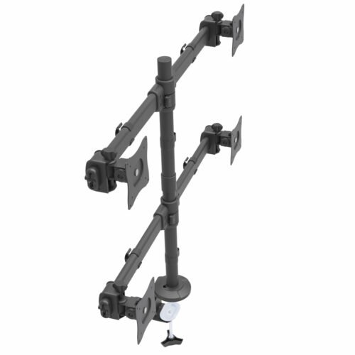 StarTech.com Desk Mount Quad Monitor Arm - Ergonomic VESA 4 Monitor Mount 2x2 up to 27" - Articulating & Height Adjustable Pole - Image 9