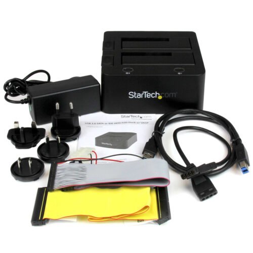 StarTech.com Dual-Bay USB 3.0 to SATA and IDE Hard Drive Docking Station, USB Hard Drive Dock, External 2.5/3.5" SATA I/II/III - Image 4