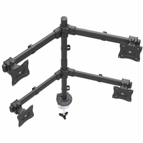 StarTech.com Desk Mount Quad Monitor Arm - Ergonomic VESA 4 Monitor Mount 2x2 up to 27" - Articulating & Height Adjustable Pole - Image 5