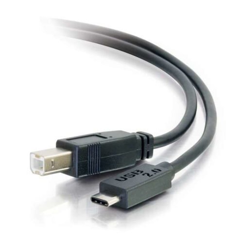 C2G 2m USB 2.0 USB Type C to USB B Cable M/M - USB C Cable Black