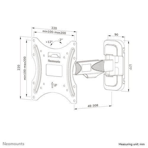 Neomounts WL40-540BL12 TV mount wall 32-55" - full motion - easy install - Image 17