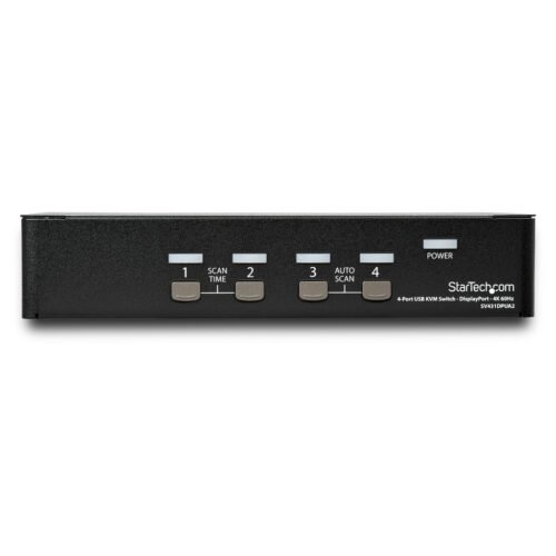 StarTech.com 4 Port DisplayPort KVM Switch - 4K 60Hz - Single Display - Dual Port UHD DP 1.2 USB KVM Switch with Integrated USB - Image 8