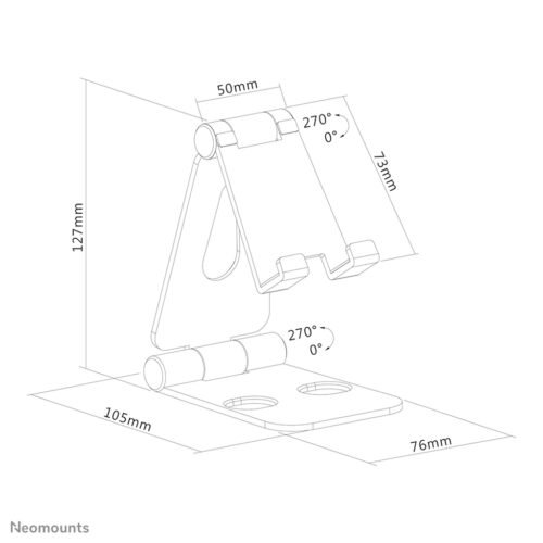Neomounts DS10-160SL1 Phone stand up to 7" - foldable - universal - Image 14