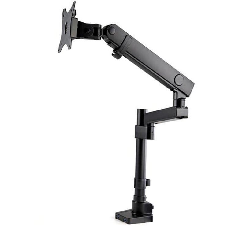 StarTech.com Desk Mount Monitor Arm with 2x USB 3.0 Ports, Full Motion Single Monitor Mount, up to 34" (17.6lb/8kg) VESA Displa