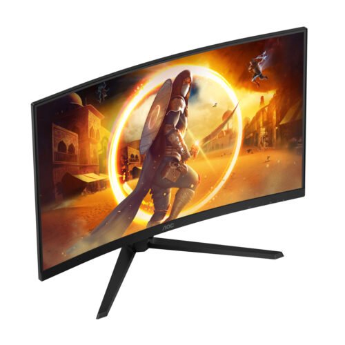 AOC G4 CQ32G4VE computer monitor 81.3 cm (32") 2560 x 1440 pixels Quad HD LCD Black, Grey - Image 6