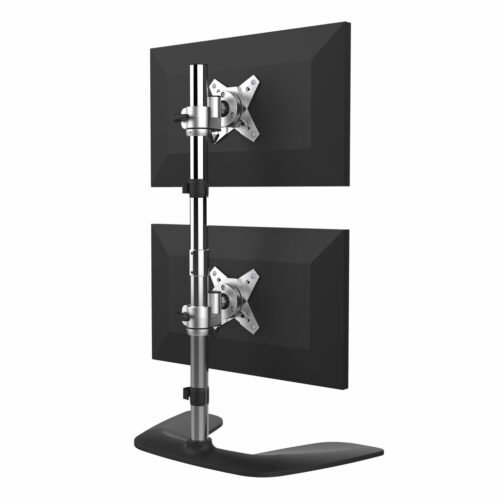 StarTech.com Vertical Dual Monitor Stand - Ergonomic Desktop Stacked Two Monitor Stand up to 27 inch VESA Mount Displays - Free - Image 4