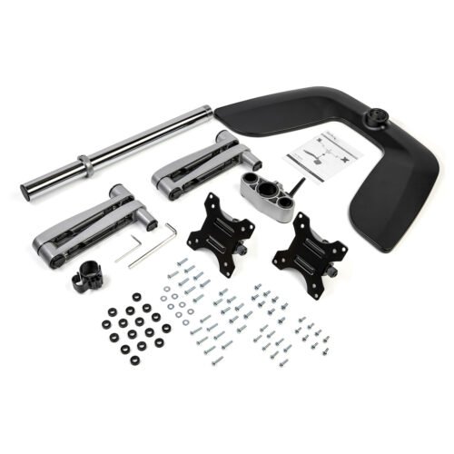 StarTech.com Dual Monitor Stand - Ergonomic Desktop Monitor Stand for up to 32" VESA Displays - Free-Standing Articulating Univ - Image 2
