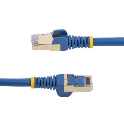 StarTech.com 2m CAT6a Ethernet Cable - 10 Gigabit Shielded Snagless RJ45 100W PoE Patch Cord - 10GbE STP Network Cable w/Strain - Image 2