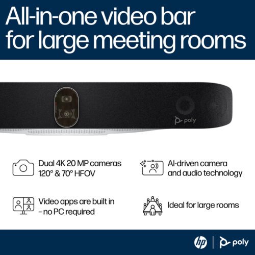 POLY Studio X72 All-In-One Video Bar - Image 3