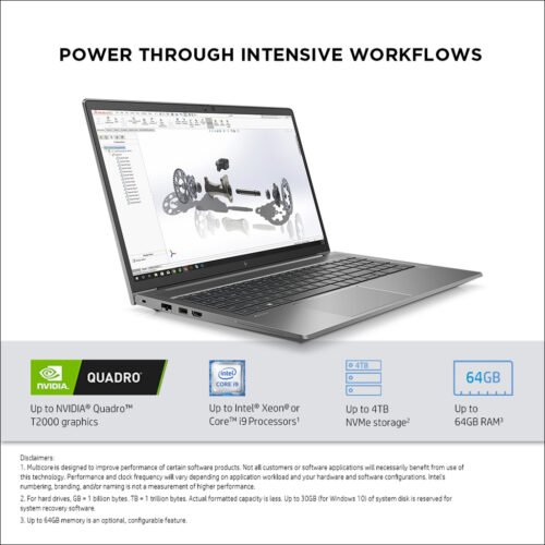 HP ZBook Power G7 Intel® Core™ i7 i7-10750H Mobile workstation 39.6 cm (15.6") Full HD 16 GB DDR4-SDRAM 256 GB SSD N - Image 8