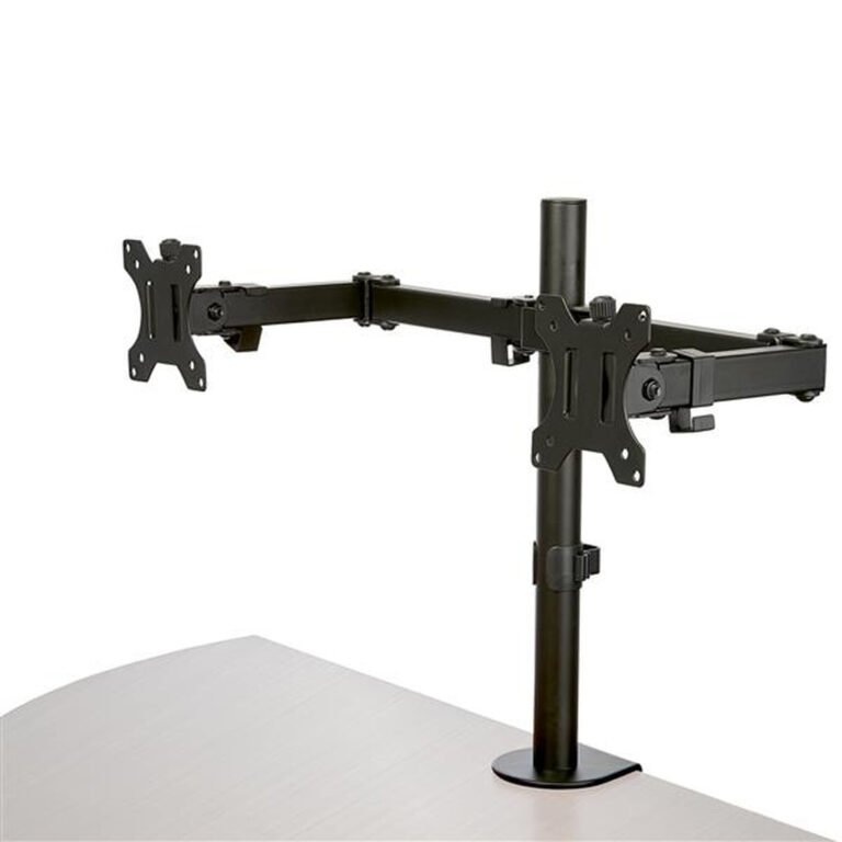 StarTech.com Desk Mount Dual Monitor Arm - Desk Clamp / Grommet VESA Monitor Mount for up to 32 inch Displays - Ergonomic Artic
