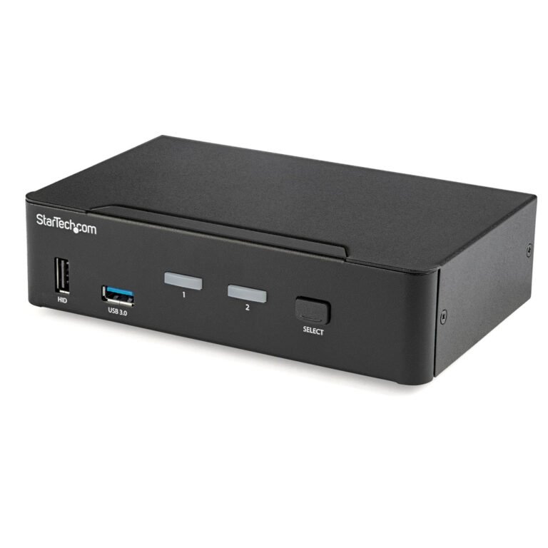 StarTech.com 2 Port DisplayPort KVM Switch - 4K 60Hz - Single Display - Dual Port UHD DP 1.2 USB KVM Switch with Integrated USB