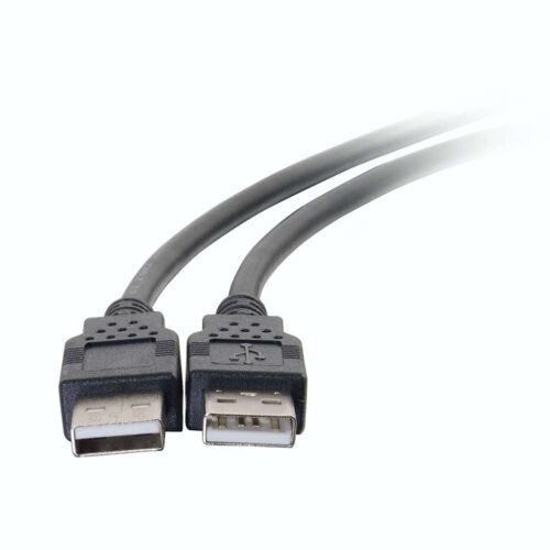 C2G 2m USB 2.0 A Male to A Male Cable - Black (6.6 ft) - Image 2