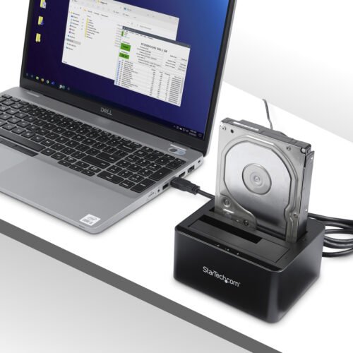 StarTech.com Dual-Bay USB 3.0 to SATA Hard Drive Docking Station, USB Hard Drive Dock, External 2.5/3.5" SATA I/II/III SSD/HDD - Image 6