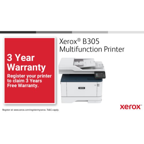 Xerox B305 A4 38ppm Wireless Duplex Copy/Print/Scan PS3 PCL5e/6 2 Trays 350 Sheets UK - Image 19