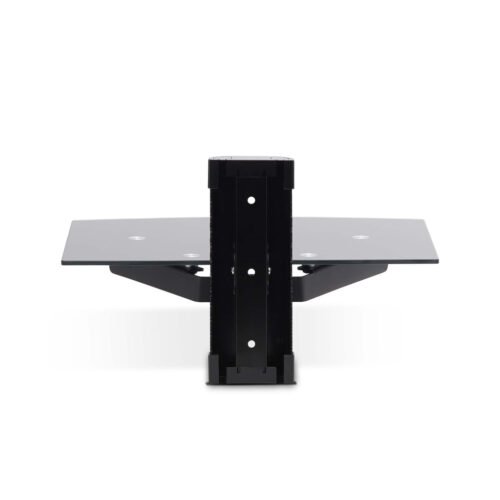StarTech.com Floating Wall-Mounted AV Shelf, Adjustable Height Shelf For Under TV, Organize A/V Equipment On Black Tempered Gla - Image 7
