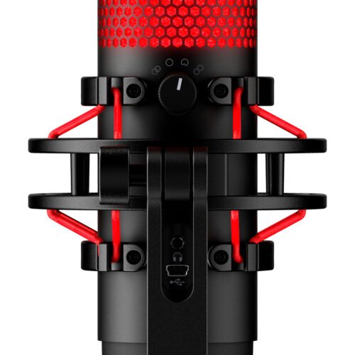 HyperX QuadCast - USB Microphone (Black-Red) - Red Lighting - Image 7