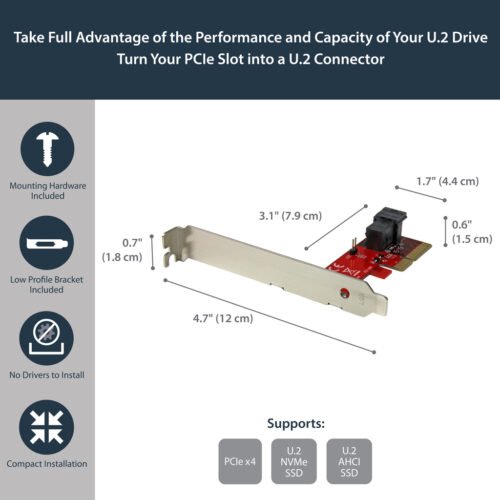 StarTech.com x4 PCI Express to SFF-8643 Adapter for PCIe NVMe U.2 SSD - Image 11