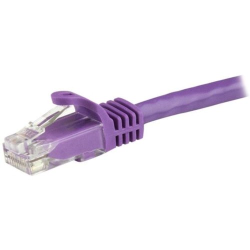 StarTech.com 15m CAT6 Ethernet Cable - Purple CAT 6 Gigabit Ethernet Wire -650MHz 100W PoE RJ45 UTP Network/Patch Cord Snagless - Image 2