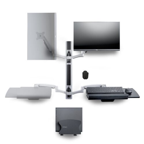 StarTech.com Wall Mount Workstation, VESA Mount For 32" Monitors (22lb/10kg), Fully Articulating Single Monitor Mount & Keyboar - Image 9