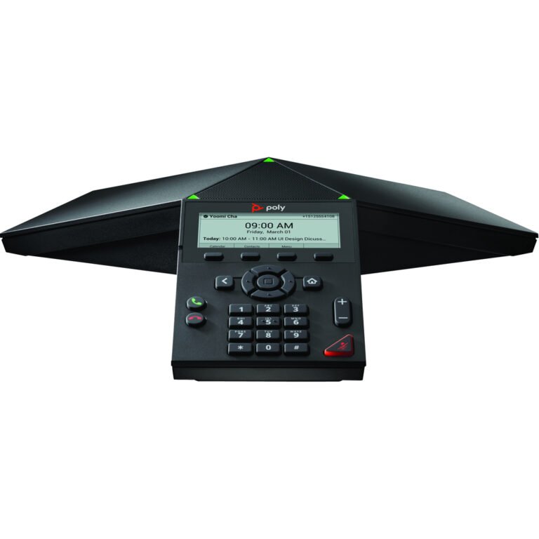 POLY Trio 8300 IP Conference Phone and PoE-enabled No Radio