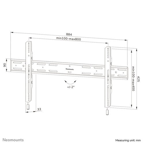 Neomounts WL30S-850BL18 TV mount wall 43-86" - fixed - lockable - fast installation - Image 20