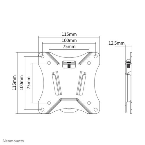 Neomounts NM-W25BLACK Monitor/TV mount wall 10-30" - ultra-flat - Image 8
