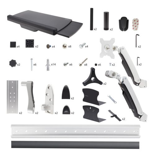 StarTech.com Wall Mount Workstation, VESA Mount For 32" Monitors (22lb/10kg), Fully Articulating Single Monitor Mount & Keyboar - Image 8
