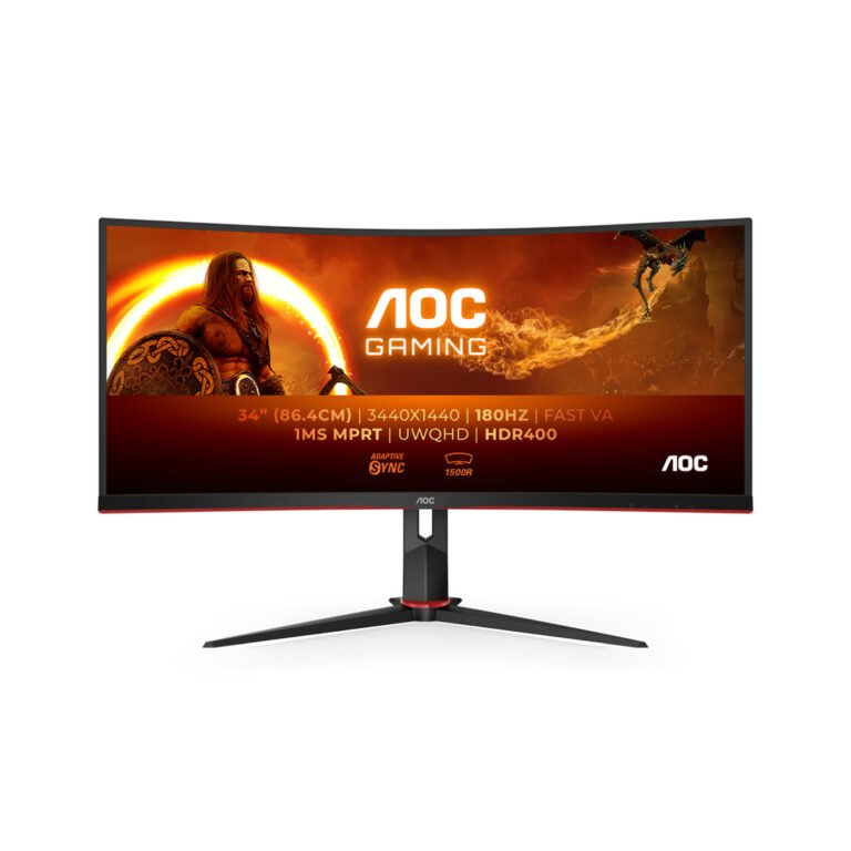 AOC G2 CU34G2XP computer monitor 86.4 cm (34") 3440 x 1440 pixels UltraWide Quad HD LED Black