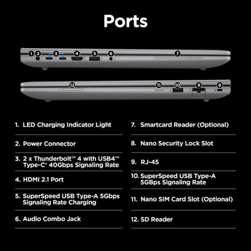 HP ZBook Power G11 A AMD Ryzen™ 7 8845HS Mobile workstation 40.6 cm (16") WQXGA 32 GB DDR5-SDRAM 1 TB SSD NVIDIA RTX 2000 - Image 17