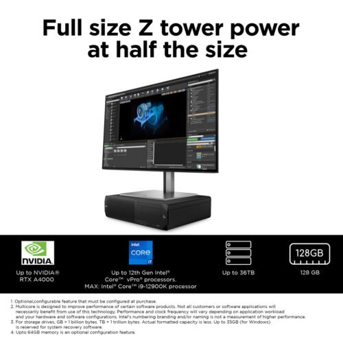 HP Z2 G9 Intel® Core™ i7 i7-14700 16 GB DDR5-SDRAM 512 GB SSD Windows 11 Pro SFF Workstation AI Workstation Black - Image 9