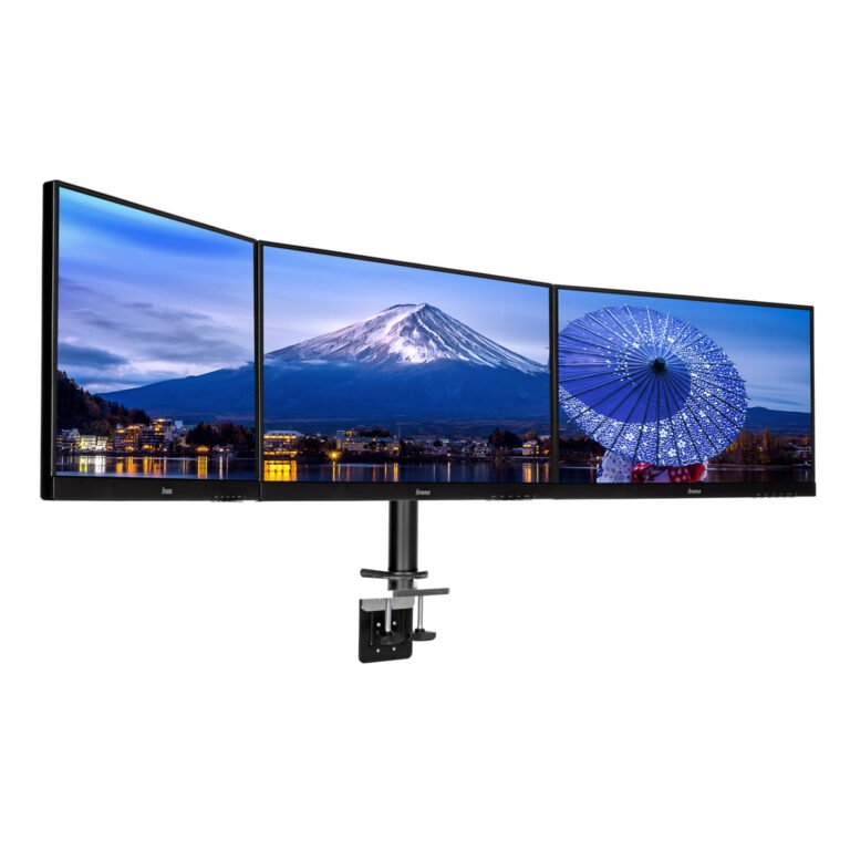 iiyama Simple and functional triple desktop arm