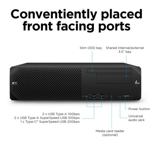 HP Z2 G9 Intel® Core™ i7 i7-14700 16 GB DDR5-SDRAM 512 GB SSD Windows 11 Pro SFF Workstation AI Workstation Black - Image 11