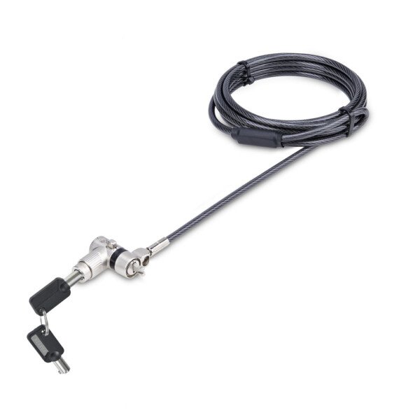 StarTech.com Universal Laptop Lock 6.6ft (2m), Security Cable For Notebooks Compatible With Noble Wedge/Nano/K-Slot, Keyed Lock