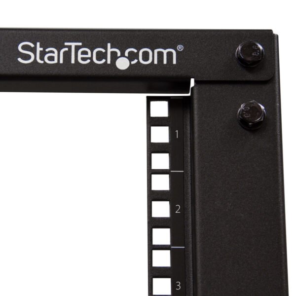 StarTech.com 4-Post 18U Mobile Open Frame Server Rack, Four Post 19" Network Rack with Wheels, Rolling Rack with Adjustable Dep - Image 6
