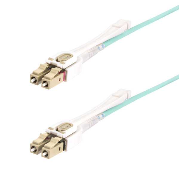 StarTech.com 8m (26.2ft) LC to LC (UPC) OM4 Multimode Fiber Optic Cable w/Push Pull Tabs, 50/125µm, 100G, Bend Insensitive, Lo