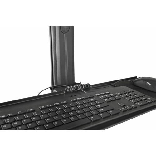 StarTech.com Mobile Workstation Cart with Monitor Mount, CPU/PC Holder, Keyboard Tray - Ergonomic Height Adjustable Desktop Com - Image 19