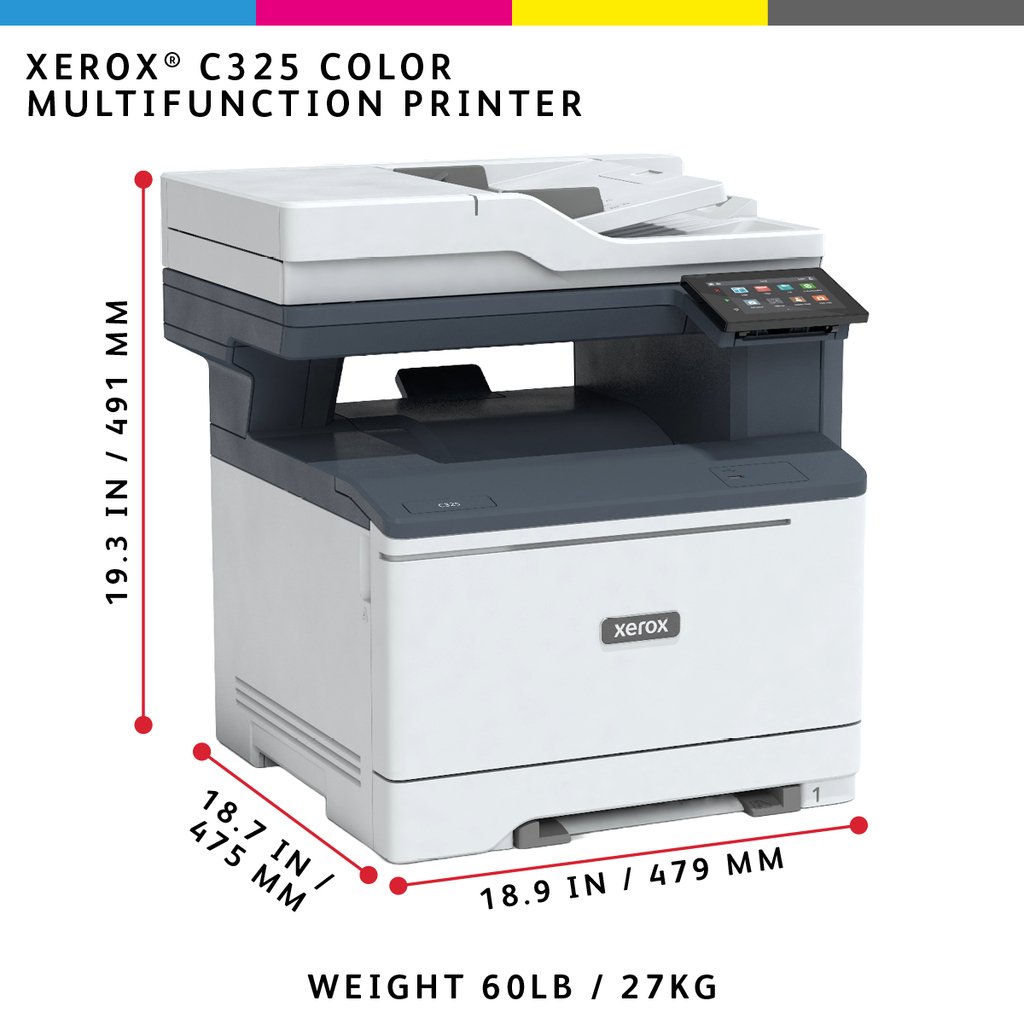 Xerox C325 A4 33ppm Wireless Duplex Copy/Print/Scan/Fax PS3 PCL5e/6 2 Trays Total 251 Sheets - Image 5