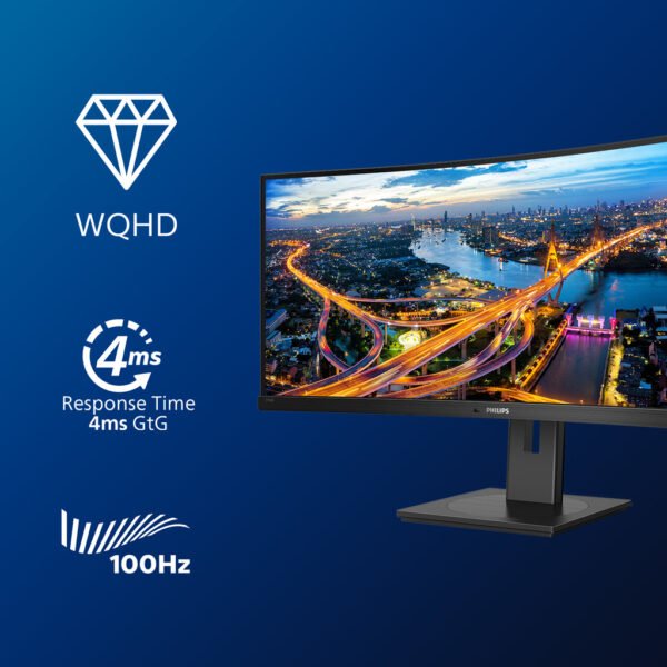 Philips B Line 346B1C/00 computer monitor 86.4 cm (34") 3440 x 1440 pixels Quad HD LCD Black - Image 4