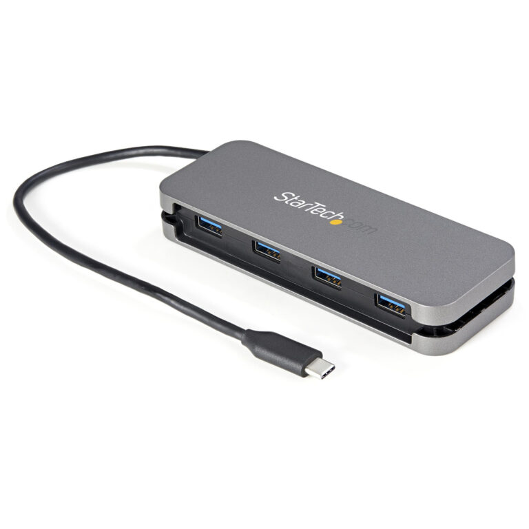 StarTech.com ~4 Port USB C Hub - 4x USB-A - USB 3.0 Type-C Hub - USB 3.2 Gen 1 (5Gbps) - Bus Powered Portable USB-C to USB-A Ad