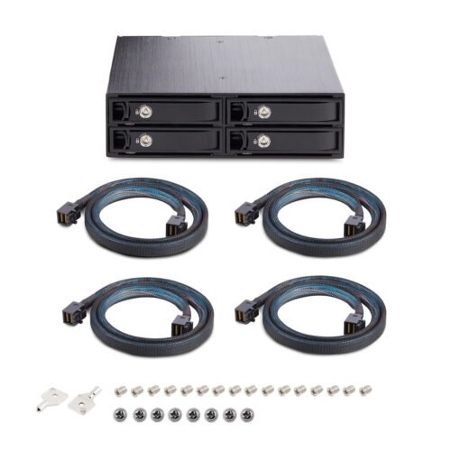 StarTech.com 4-Bay Backplane for U.2 Drives, Fits in a 5.25inch Bay, Quad-Bay Mobile Rack Enclosure for 2.5inch U.2 (SFF-8639) - Image 3