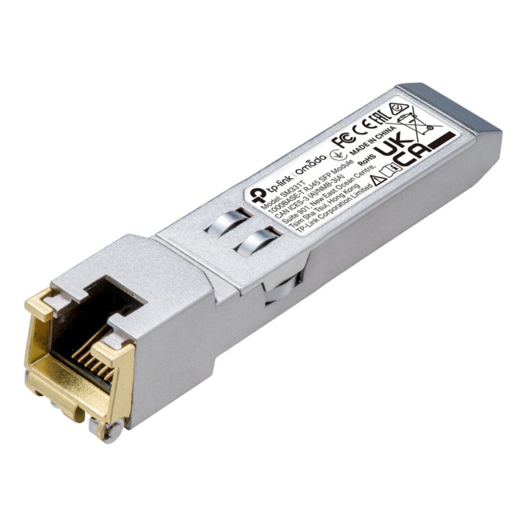 TP-Link Omada 1000BASE-T RJ45 SFP Module SPEC: 1000Mbps RJ45 Copper Transceiver, Plug and Play with SFP Slot, Up to 100 m Dista