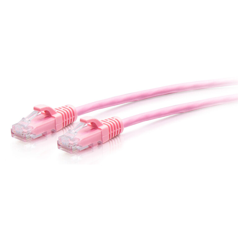 C2G 7.6m Cat6a Snagless Unshielded (UTP) Slim Ethernet Patch Cable - Pink