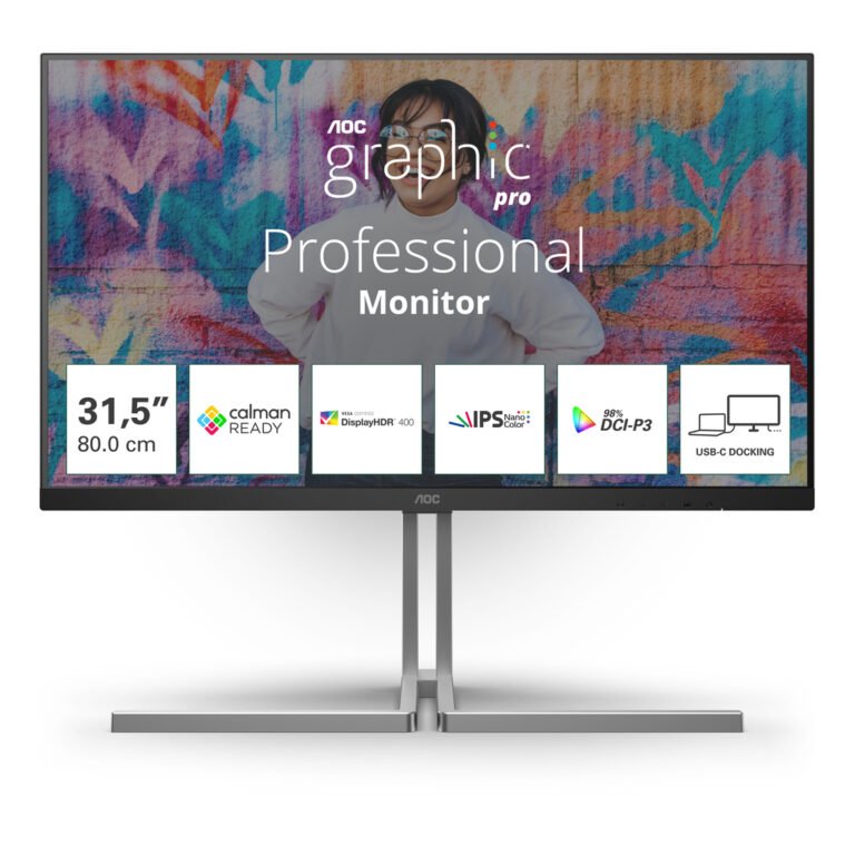 AOC U3 U32U3CV computer monitor 80 cm (31.5") 3840 x 2160 pixels 4K Ultra HD LCD Black