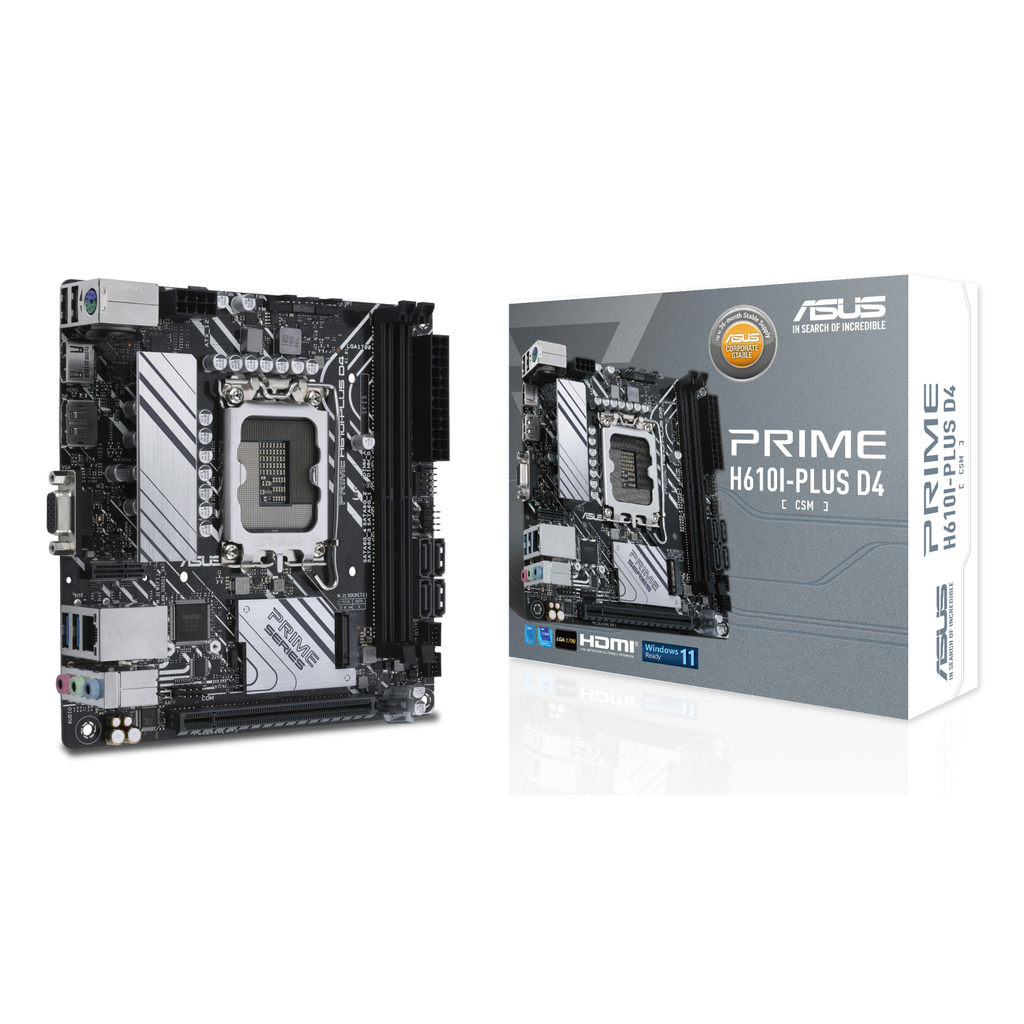 ASUS PRIME H610I-PLUS D4-CSM Intel H610 LGA 1700 mini ITX