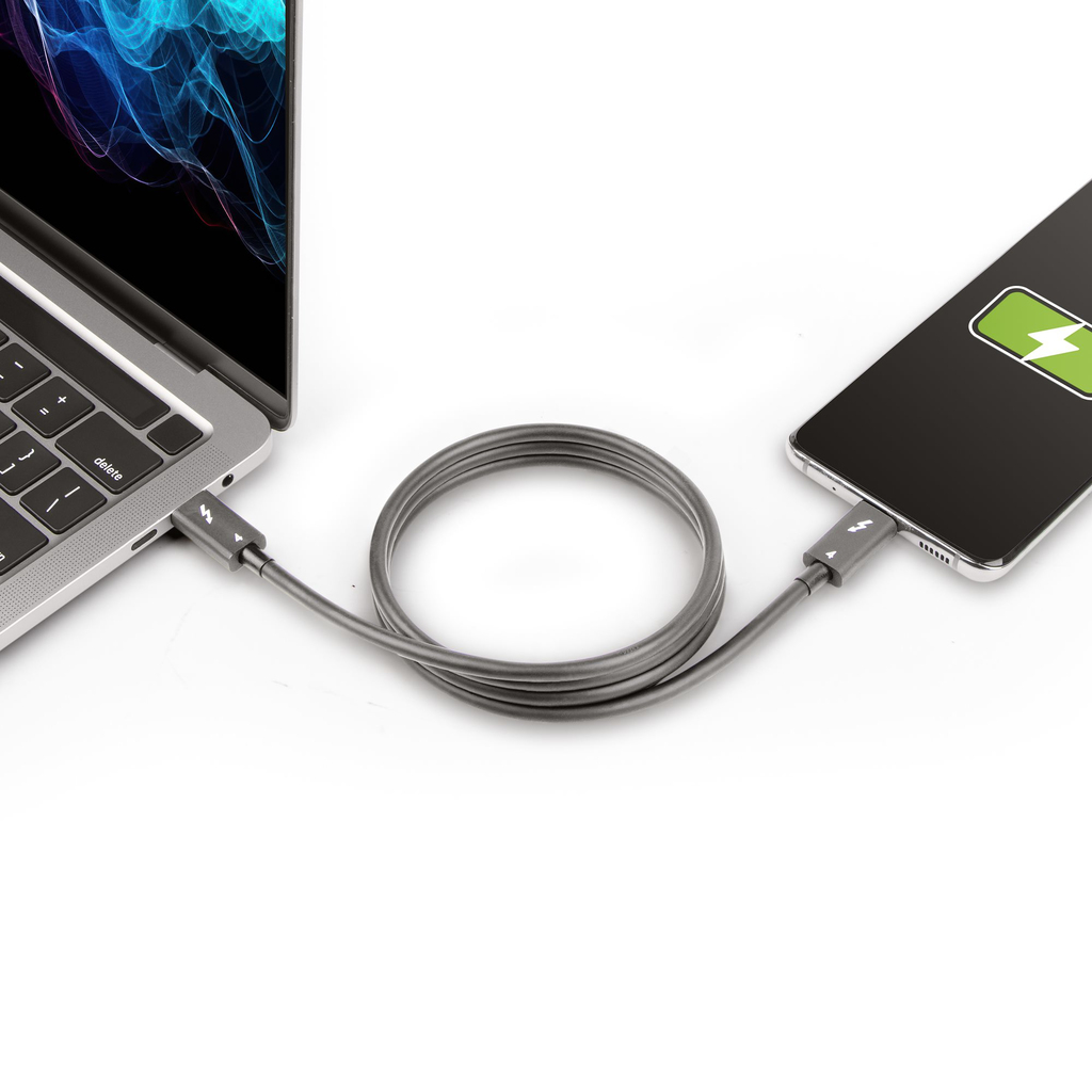 StarTech.com 3ft (1m) Thunderbolt 4 Cable - 40Gbps - 100W PD - 4K/8K Video - Intel-Certified Thunderbolt Cable - Compatible w/ - Image 3